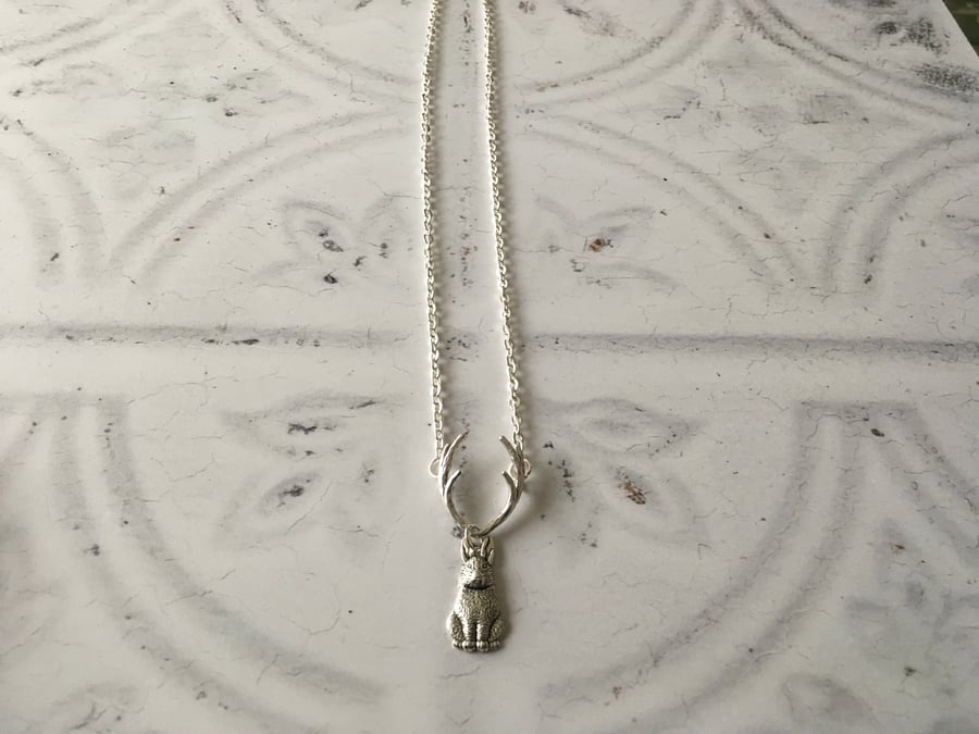 Jackalope Necklace 