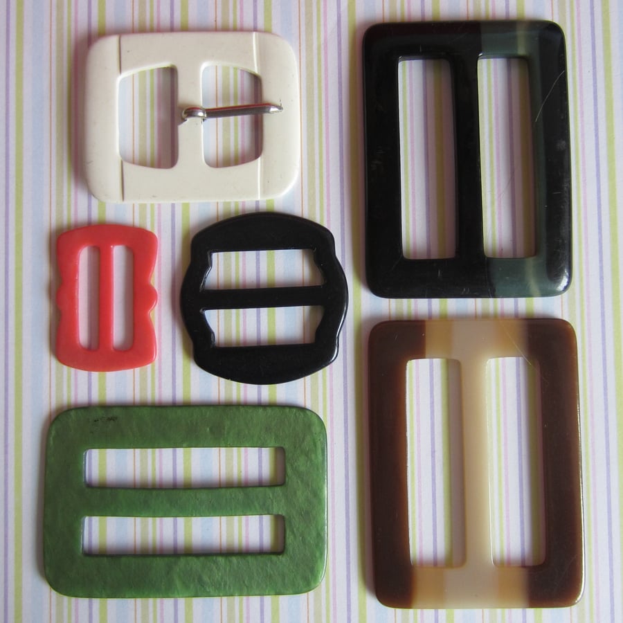 5 Vintage Buckles