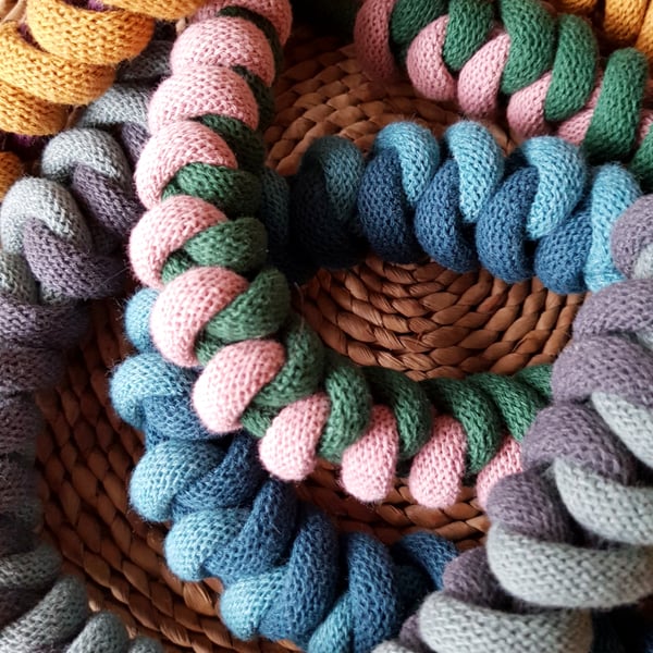 Macramé Snake Cord Necklace, 12 Colours, Sustainable, Recycled, Statement