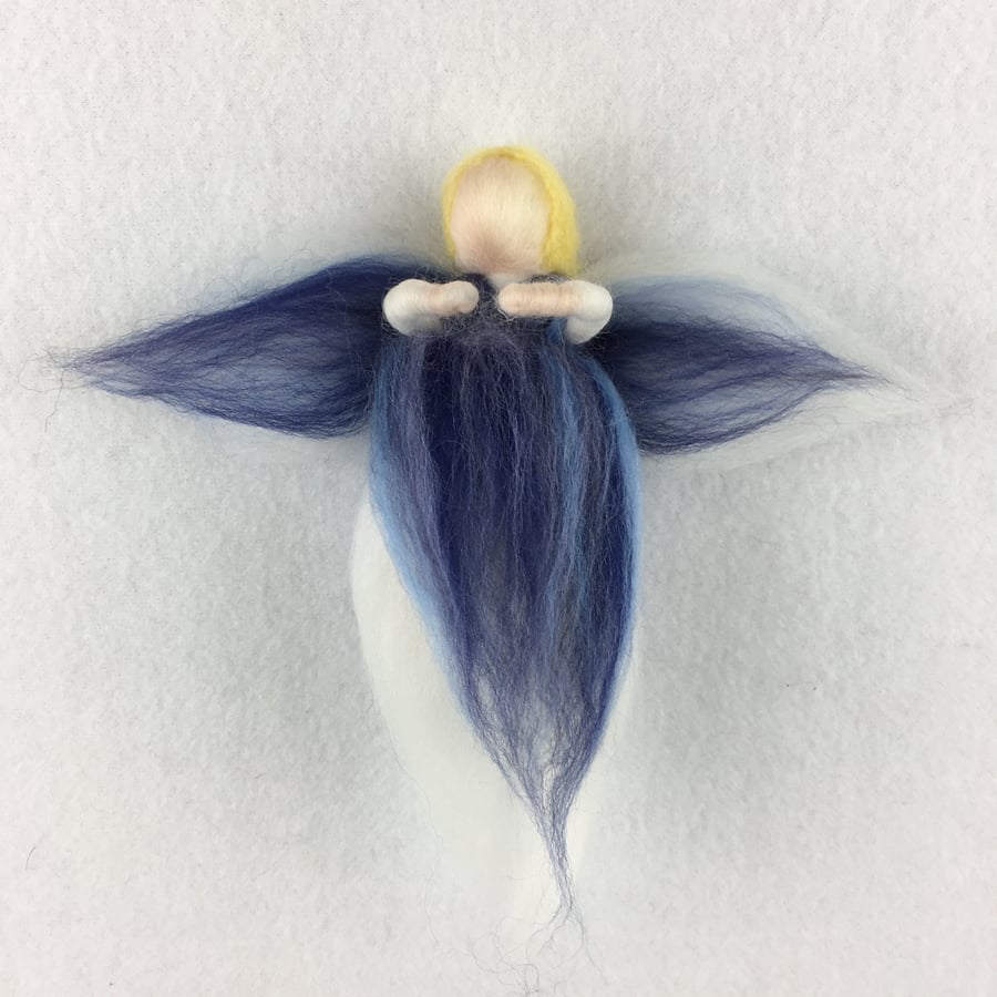 Blue merino wool fairy or angel SALE