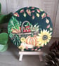 Autumn theme handpainted wooden decoration.  