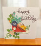  Handmade Floral Birthday Card with Iconic Sneaker Design