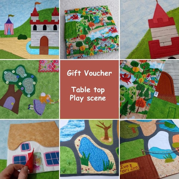 Gift Voucher - Play Scene table top playmat toy customised for your child