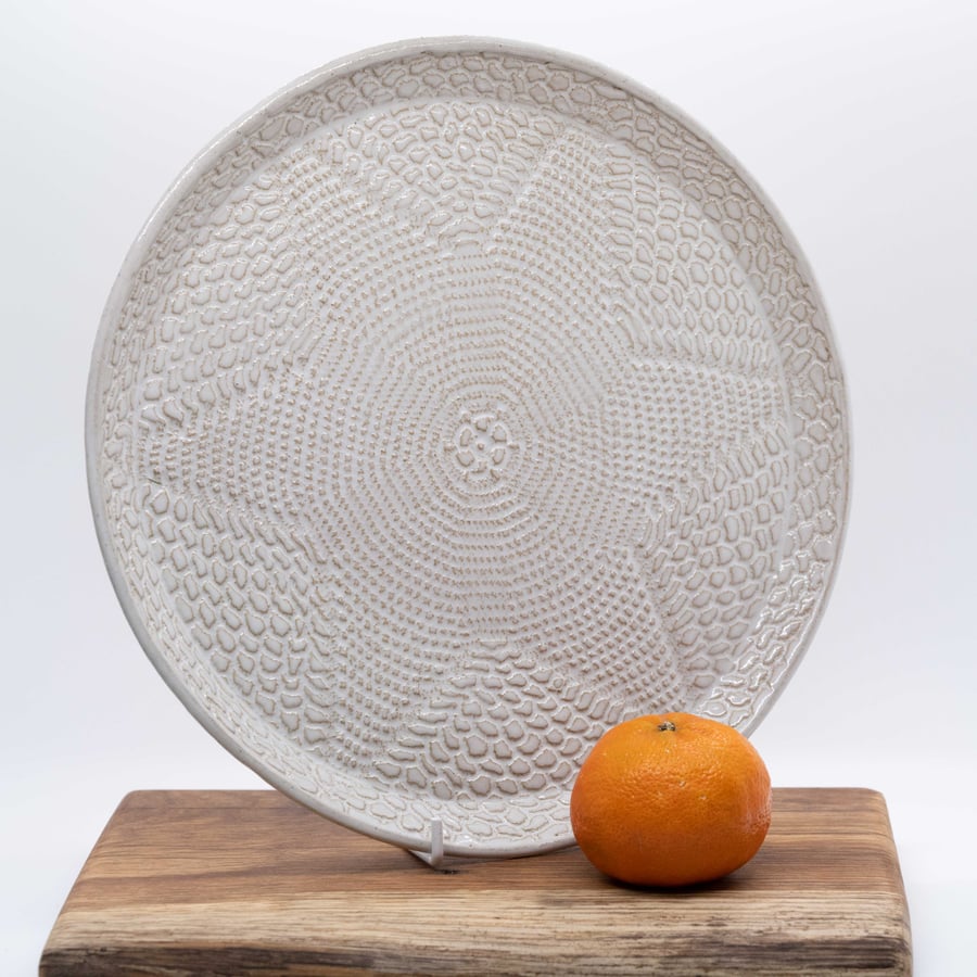 Hand made ceramic dish - lace star