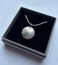 Silver Hand Engraved Disco Ball Pendant