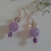 Lavender Amethyst,  Amatrine Sterling Silver Earrings