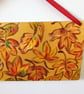 Metallic Autumn leaves handpainted wooden wall decoration.   - Image 5