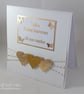 Handmade 50th Wedding anniversary card, golden wedding anniversary - Image 5