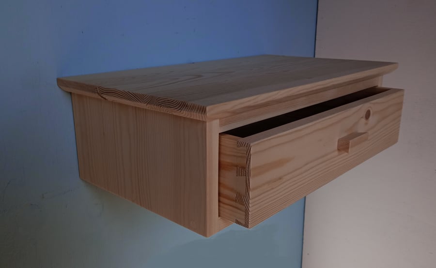 Floating bedside cabinet