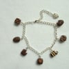 Nibbled Chocolate charm bracelet