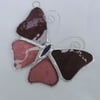 Stained Glass Butterfly Suncatcher - Dark Pink and Rose Pink 