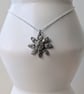 Handmade Fine Silver Daisy Necklace  - Image 1