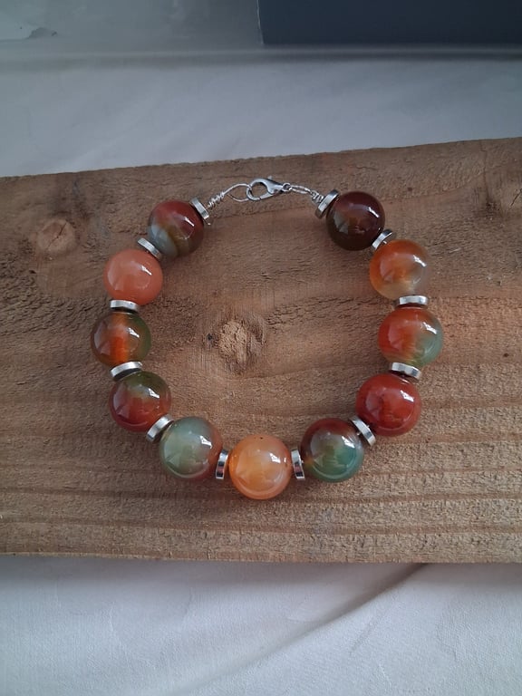 Handmade Indian agate bracelet