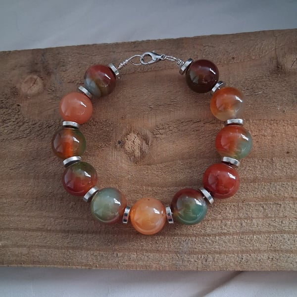 Handmade Indian agate bracelet