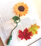 Crochet Sunflower bookmark, Sunflower bookmarks, Teacher's gift, Gift for Her