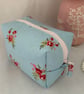 Boxy Cosmetic Bag, Square Zipped Purse, Travel Pouch, Make up Bag - Image 1