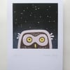 A4 British Bird Print -  Little Owl    