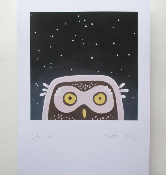 A4 British Bird Print -  Little Owl    