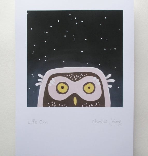 APRIL SALE - A4 British Bird Print -  Little Owl    