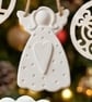 White Angel Christmas Decoration.Handmade Hanging Angel Ornament.Christmas Gift - Image 3
