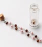 Blush Pink & Coffee Brown Swarovski Pearl Bracelet in a Bottle - Image 2
