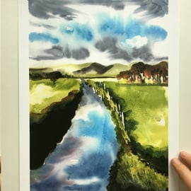 Watercolour Print North Wales