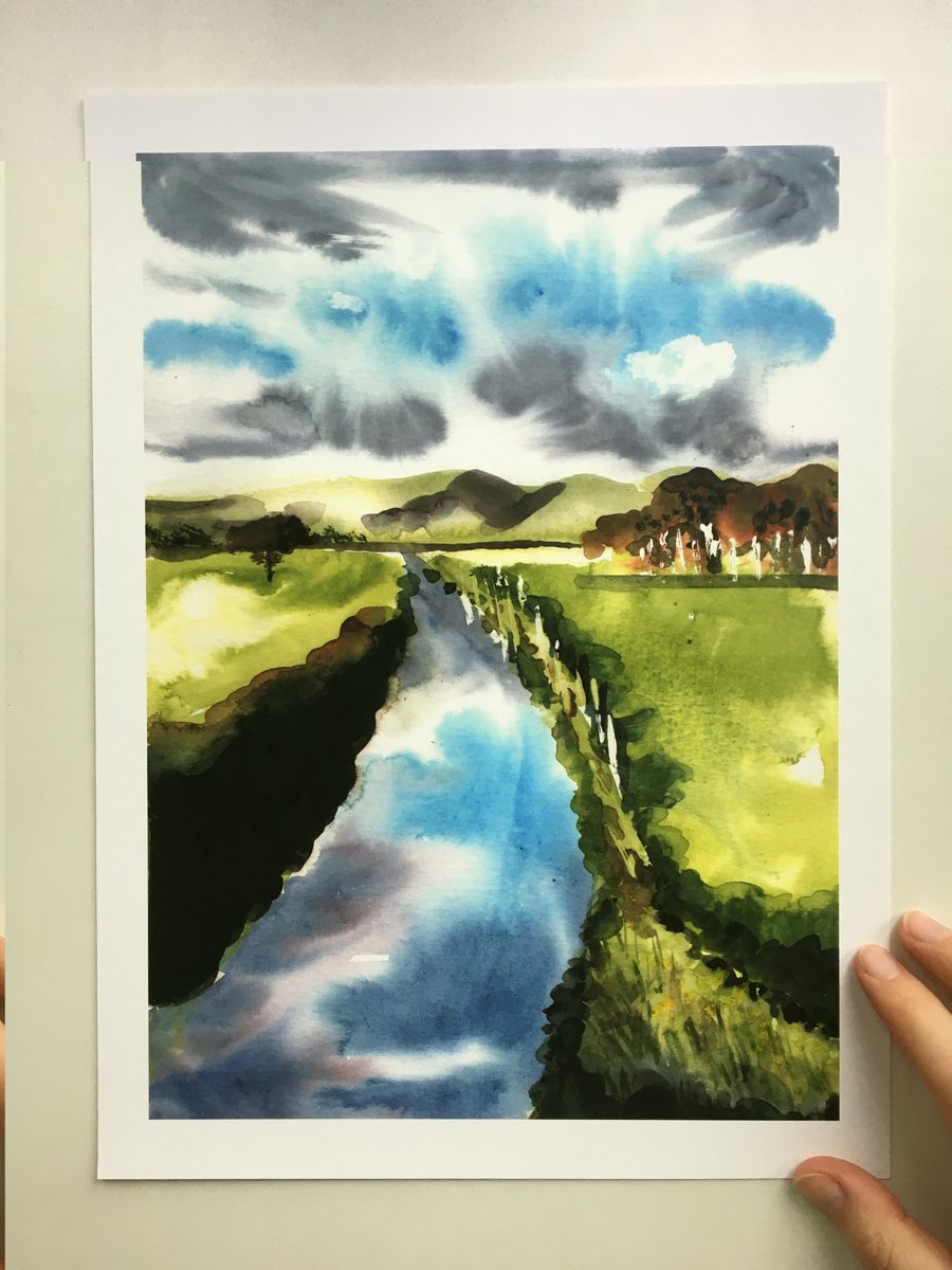 Watercolour Print North Wales