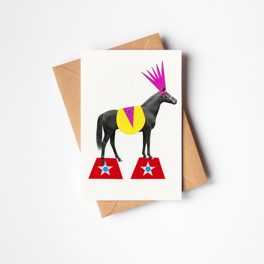 Horse Card - The Fantastic Animal Circus