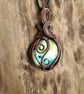 Multicoloured Natural Labradorite Copper Necklace Pendant Gift Crystal Jewellery - Image 2