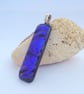 Dichroic glass pendant Blue-purple Ripple - Image 2
