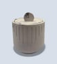 Handmade White and Grey Marbled Trinket Pot with Lid Jewellery Storage Box - Image 5