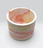 Large Plant Pot - Sunrise Marbled Red Orange and Yellow Pot Holder  - Image 4