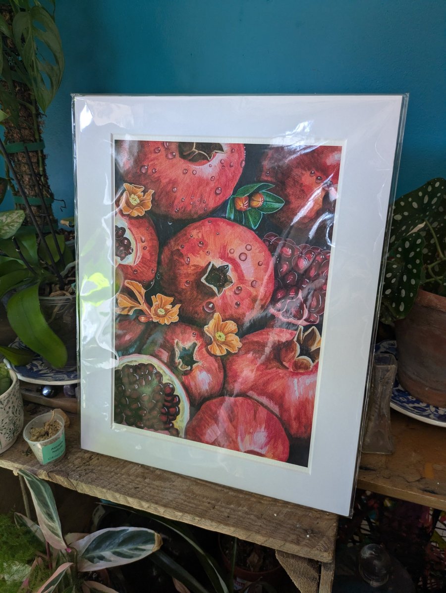 Pomegranates, metamorphosis, fine art print 