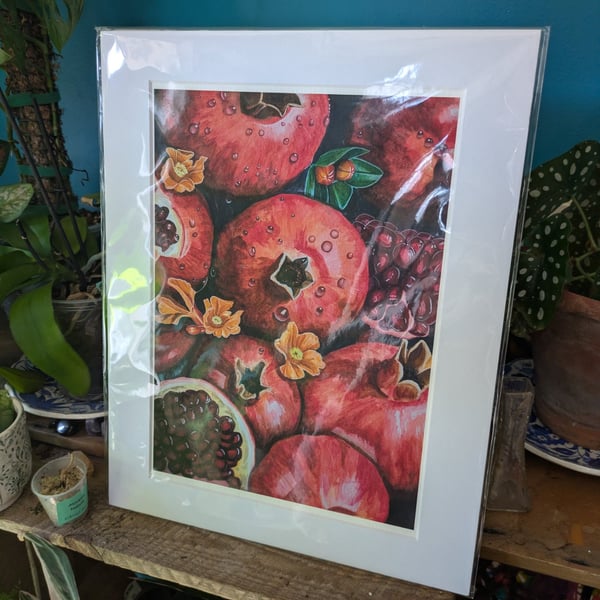 Pomegranates, metamorphosis, fine art print 