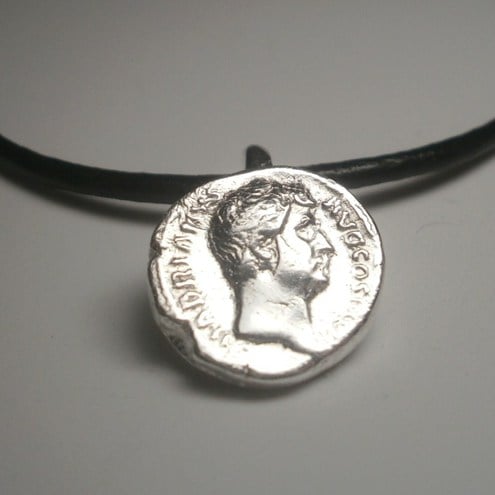 Roman Silver Coin Pendant