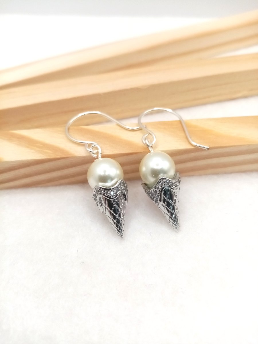 Ice Cream Cone Earrings, Novelty Earrings, Gifts for her, Free Postage