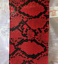 Red snake skin (effect) glasses case - Image 1