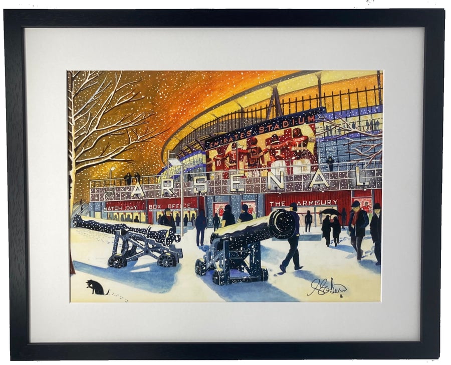 Arsenal F.C, Emirates Stadium High Quality Framed Art Print (20" x 16")