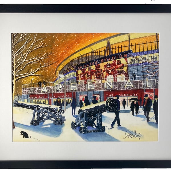 Arsenal F.C, Emirates Stadium High Quality Framed Art Print (20" x 16")