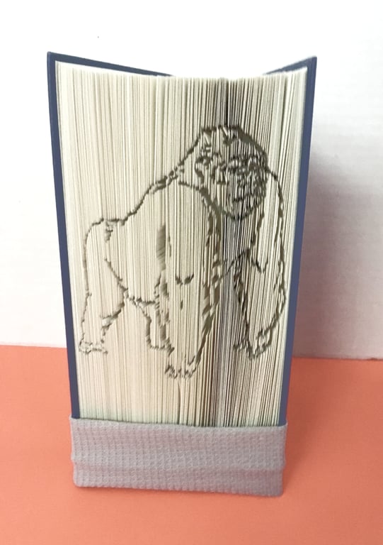 Gorilla, CUT & FOLD Book Folding Pattern - EMAILED PDF PATTERN