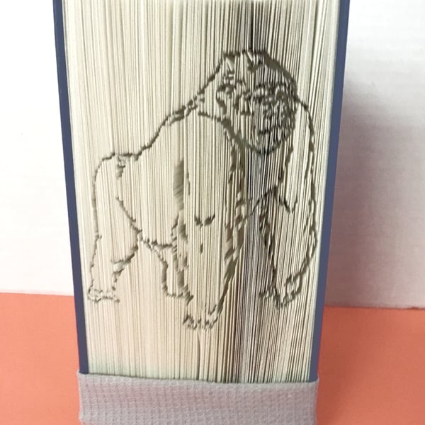 Gorilla, CUT & FOLD Book Folding Pattern - EMAILED PDF PATTERN