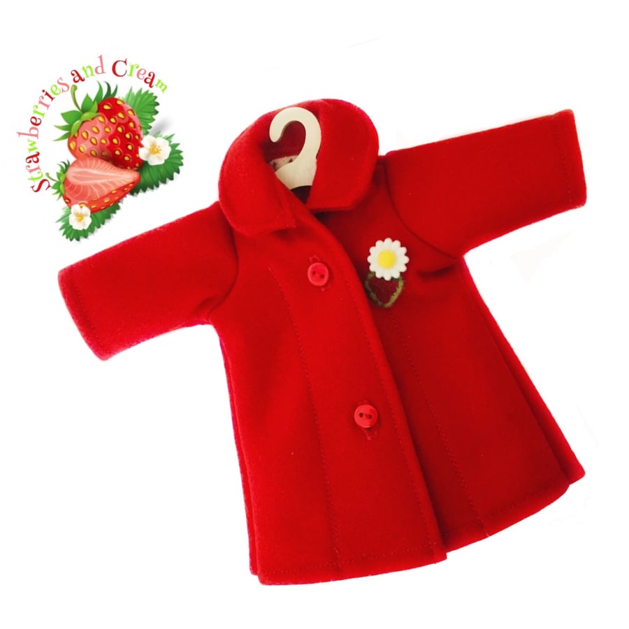 Reserved for Julie - Tailored Pure Wool Red Coat