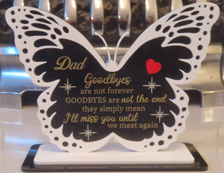 Butterfly Memorial Plaque