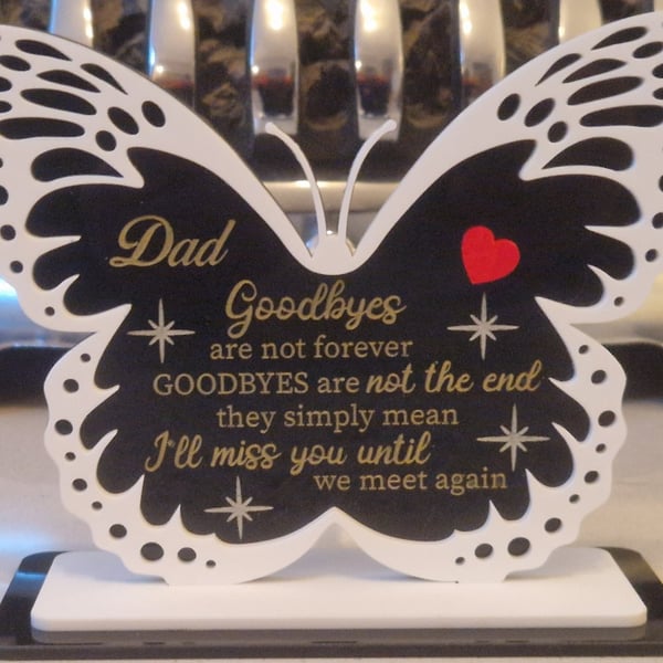 Butterfly Memorial Plaque