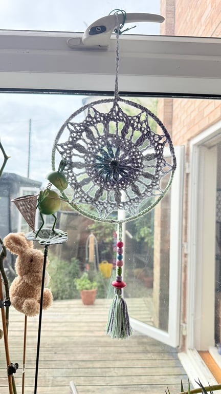 Cotton crochet dream catcher Mandala 