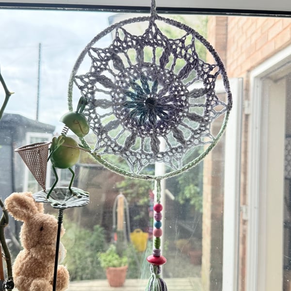 Cotton crochet dream catcher Mandala 