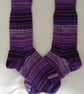 Hand-cranked Knitted Ribbed Wool Socks Size 4 to 5 - Image 4