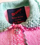 Baby Girl's Hand Knitted Cardigan, Dress & Booties with Merino wool 0-6 mths - Image 3