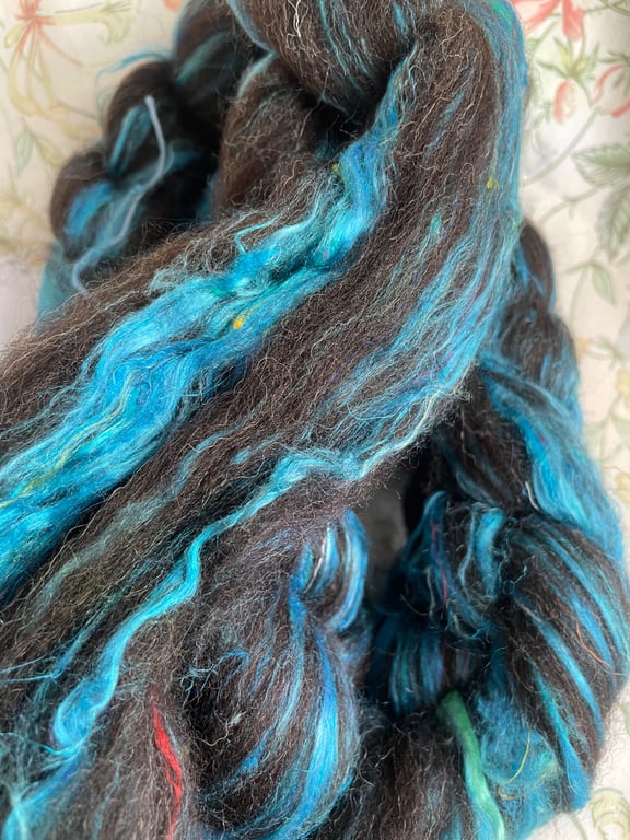 Earth Tide: 100g Blended, Combed Wool Tops for Spinning or Felting
