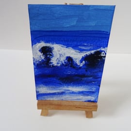 ACEO Wave 7 Original Acrylic Painting OOAK 